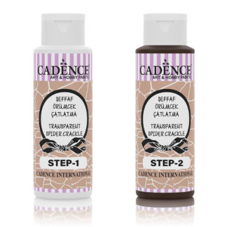 Cadence Transparent Spider Crackle 2-step Medium - Antique Brown