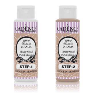Cadence Transparent Spider Crackle 2-step Medium - Cashmere
